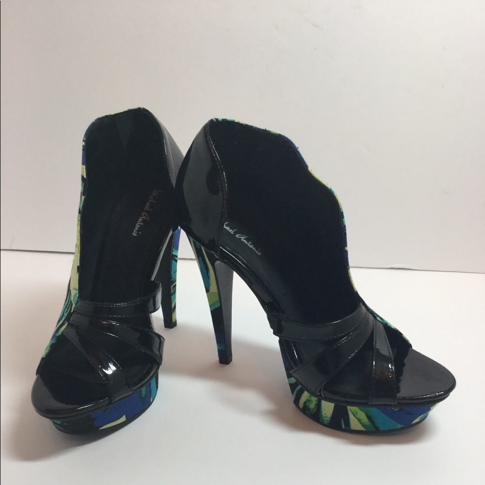 Michael Antonio green and multicolour Open Toe